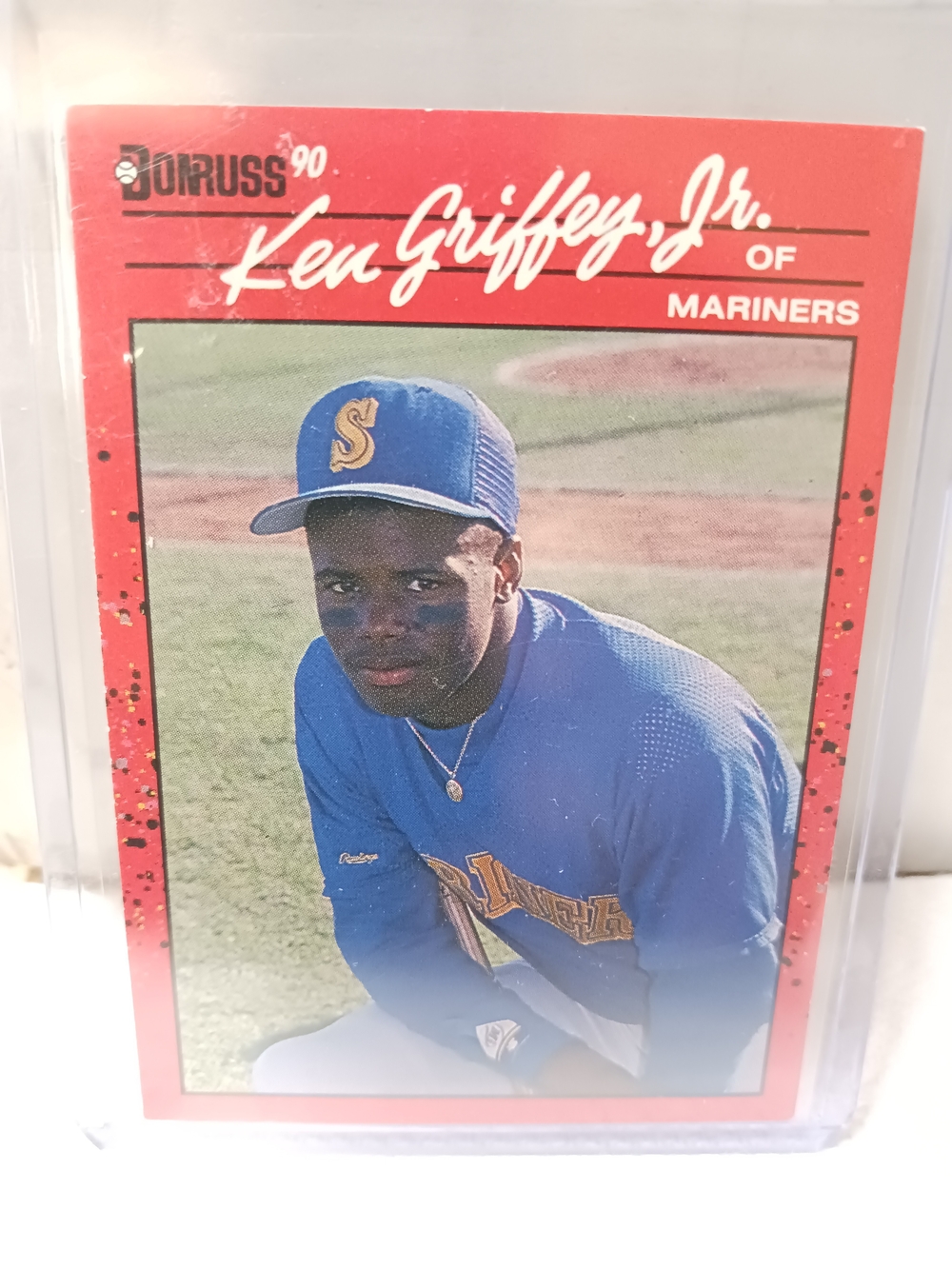 Ken Griffey Jr. 1990 Donruss Baseball Card - Blue & Red MINT MINT!